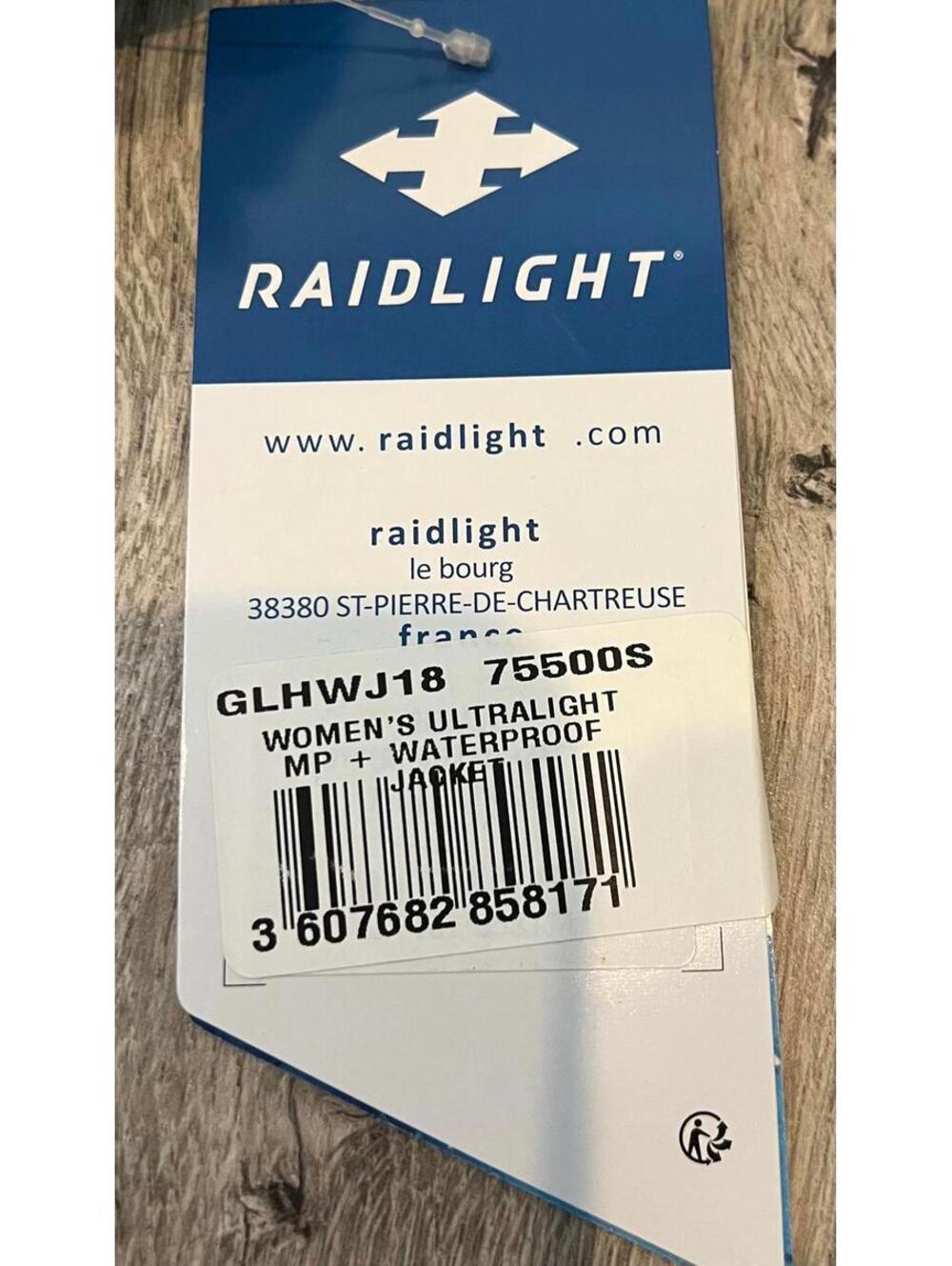 New Women's Raidlight Ultralight MP+ Blue Waterproof Breathable Jacket with Hood - Picture 5 of 14
